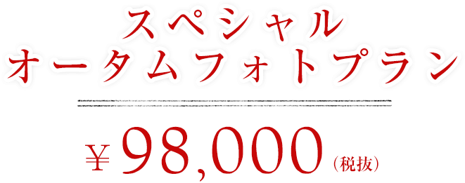 スペシャルオータムフォトプラン \98,000（税抜）