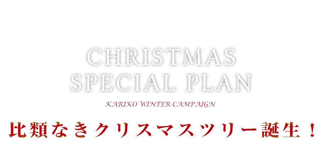 2018年10月25日~2018年12月25日までクリスマススペシャルプラン開催  比類なきクリスマスツリー誕生!