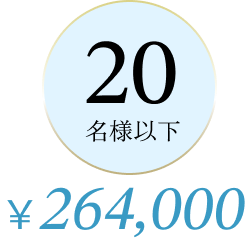 20名様以下 ¥264,000